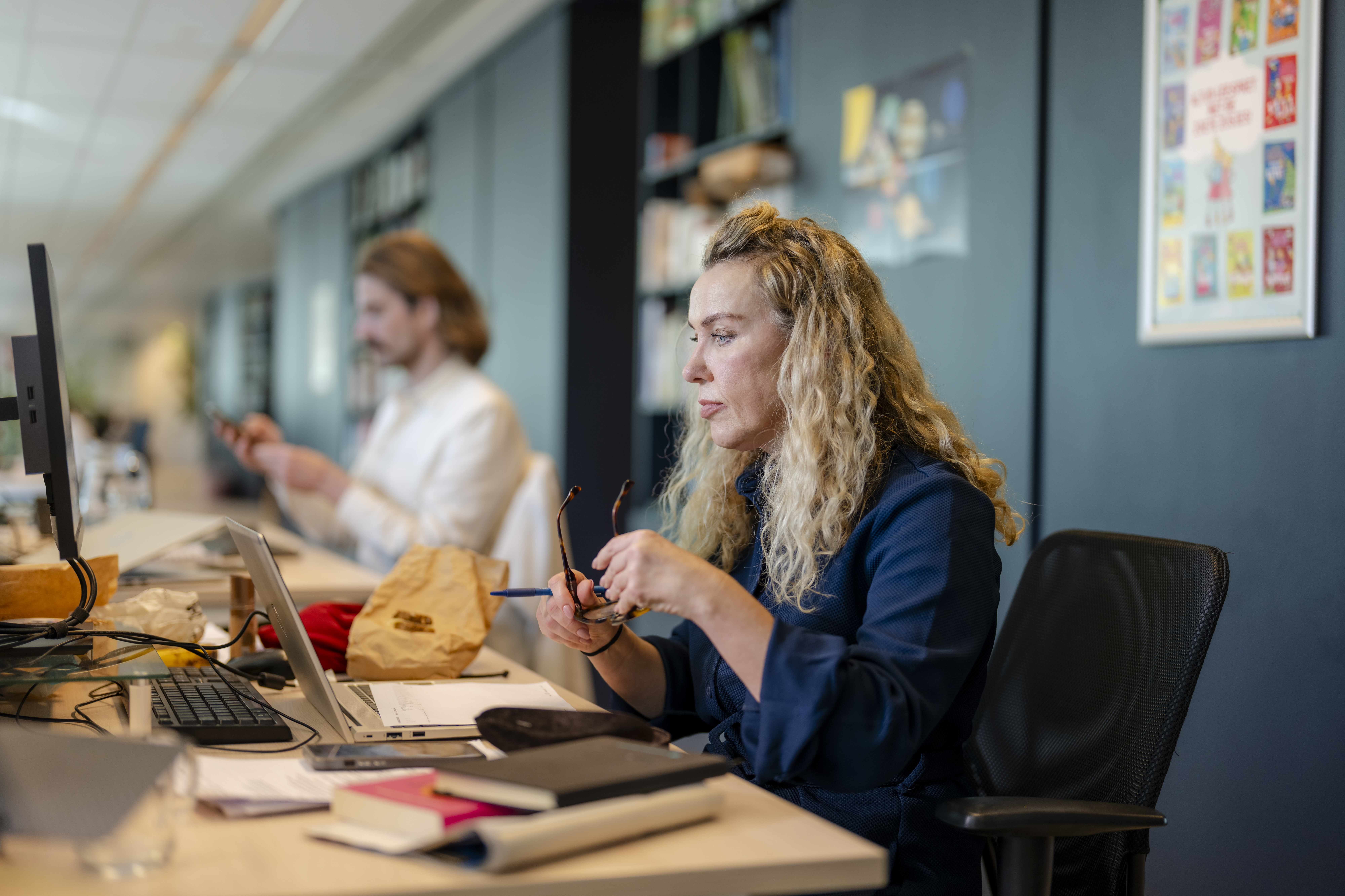 Claudia aan het werk