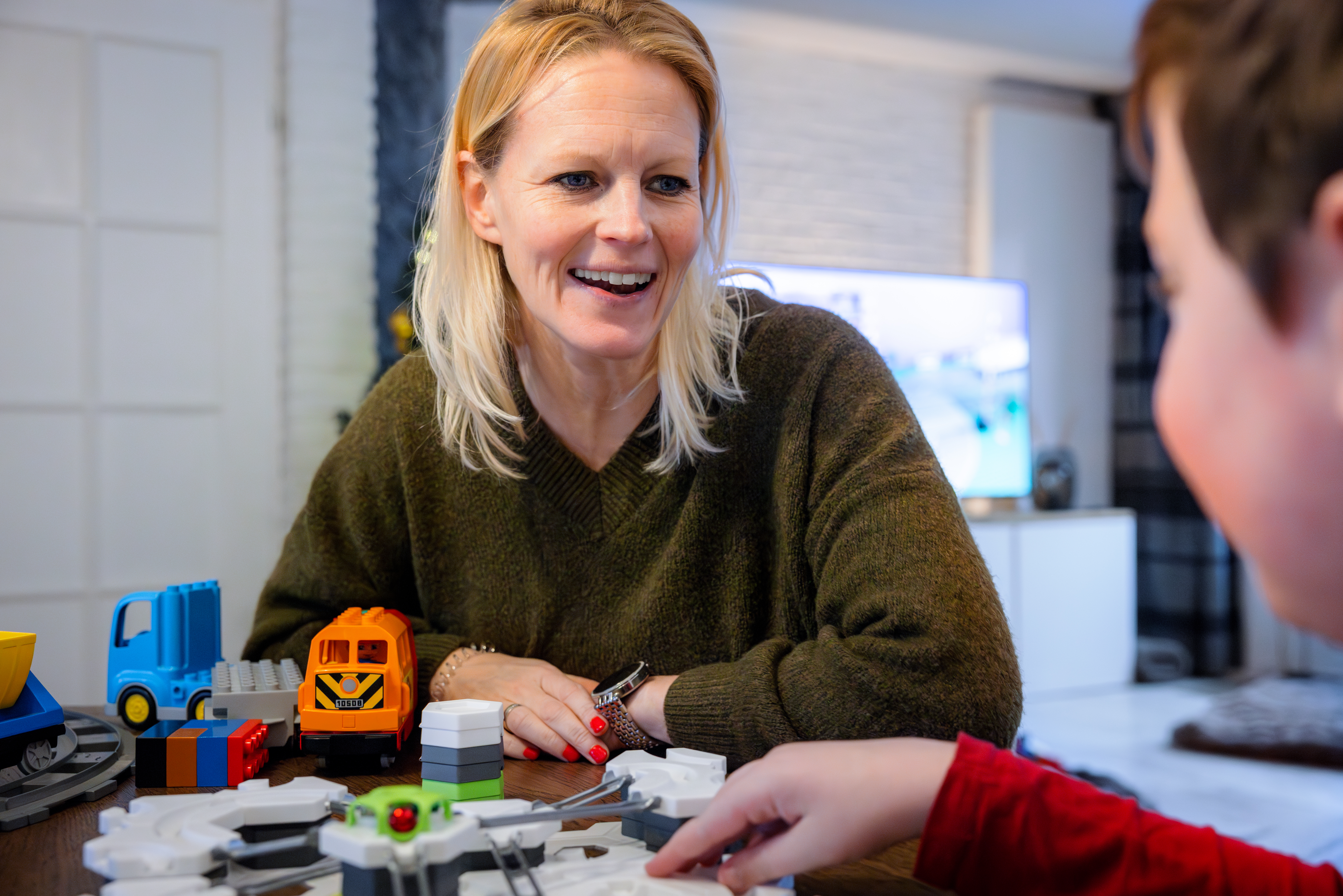 Marlous met haar zoon 