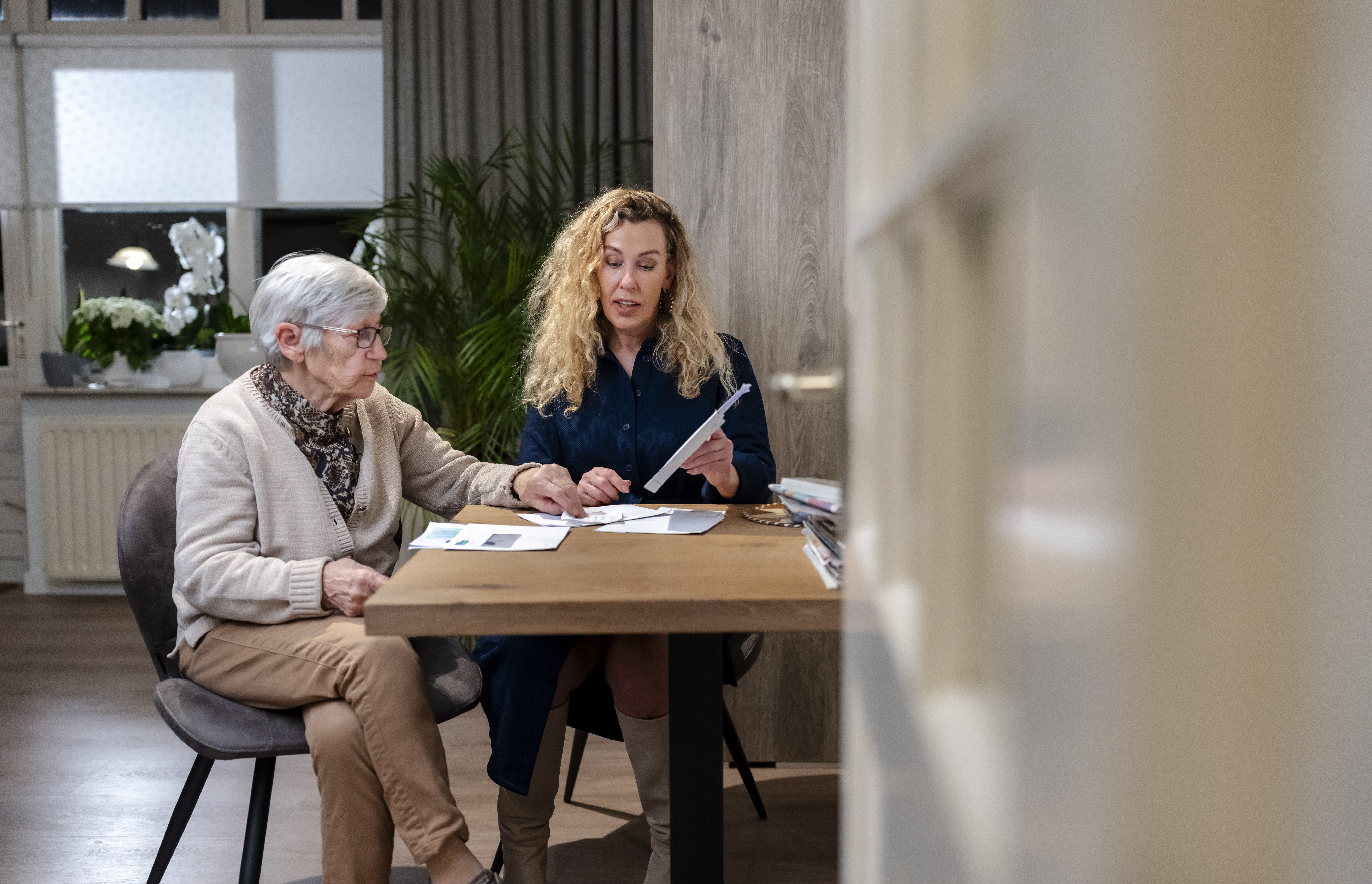 Claudia met haar moeder